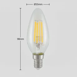LED-filamentpære E14 4 W 827 3-trins-dæmper, 2 stk