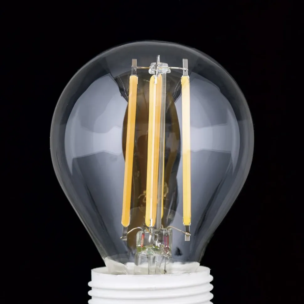 LED-filamentpære E14 G45 klar 6W 827 720lm dæmpbar