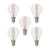 LED-filamentpære E14 4W 2.700 K dråbe dæmpes 5 stk