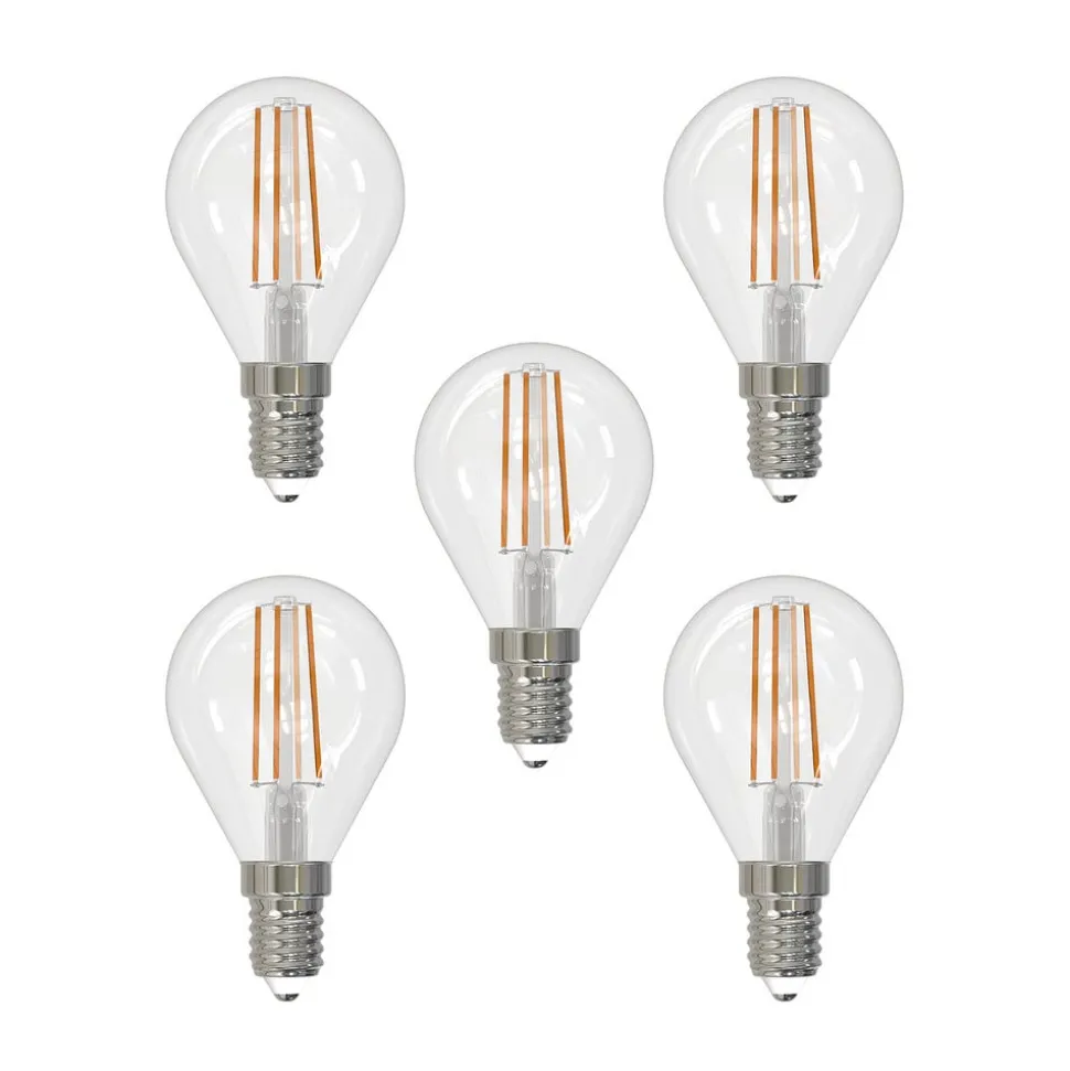 LED-filamentpære E14 4W 2.700 K dråbe dæmpes 5 stk