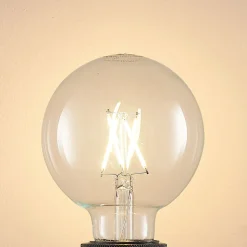 LED-filamentpære E27 4W 2.700K G95 Globe, glødetråd, klar