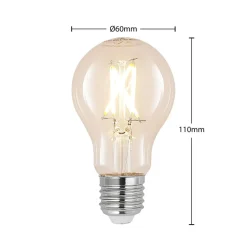 LED-filamentpære E27 4W 2.700K glødetråd, dæmpbar, klar