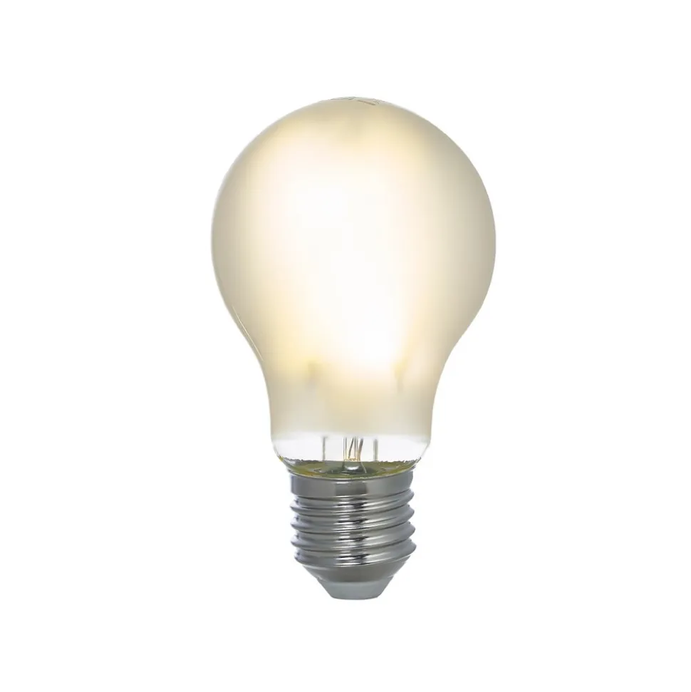 LED-filamentpære, mat, E27, 3,8W, 3000K, 806 lm