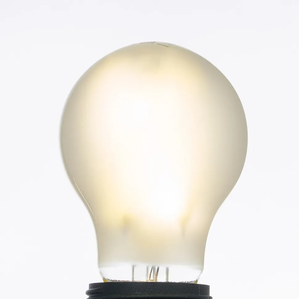 LED-filamentpære, mat, E27, 3,8W, 3000K, 806 lm