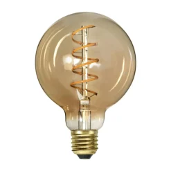 LED-filamentpære Spiral Filament G95 E27 3,2 W amber dæmpbar