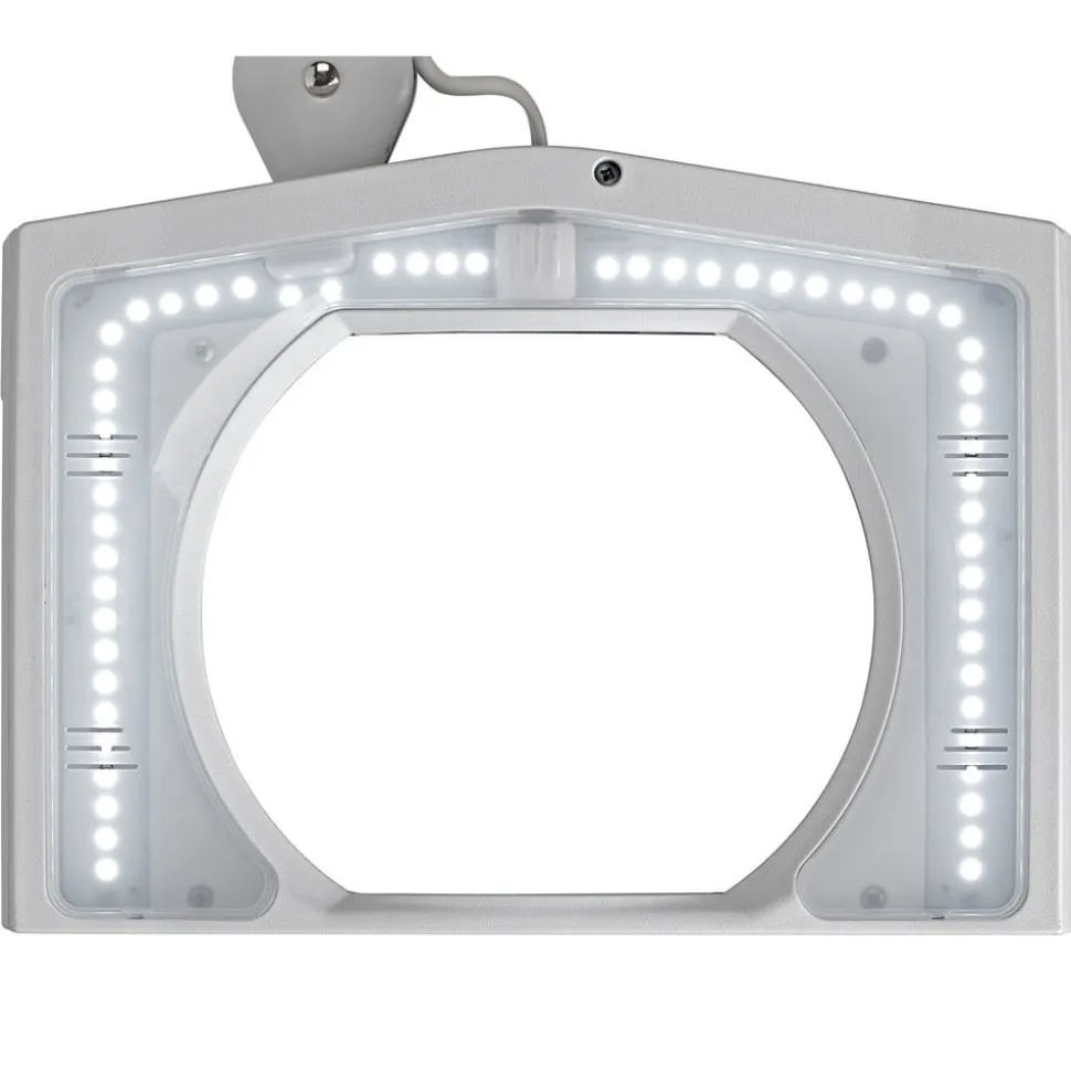 LED-forstørrelseslys MAULvitrum, hvid, klemme, metal