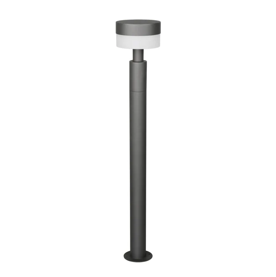 LED-gadelampe Mackenzie, højde 95 cm, antracit, støbt aluminium