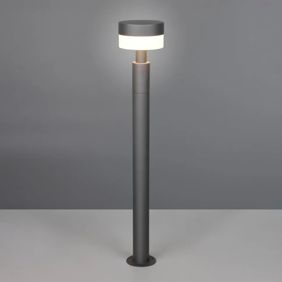 LED-gadelampe Mackenzie, højde 95 cm, antracit, støbt aluminium