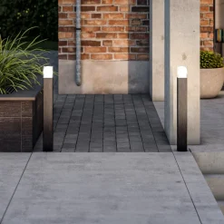 LED-gadelampe OOL-50018, aluminium, højde 80 cm