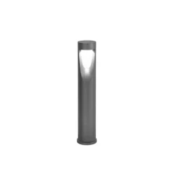 LED-gadelampe Teo, 60 cm høj, sort, metal, IP65