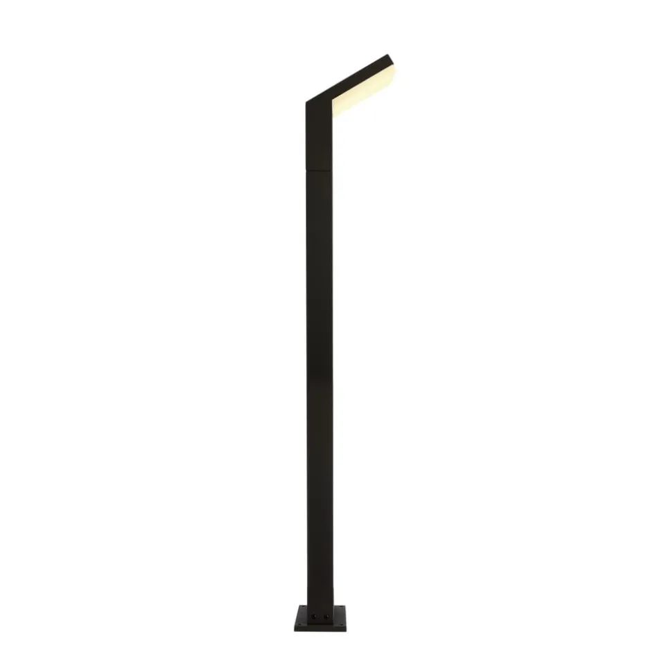 LED-gadelampe Tucanae, grå, højde 100 cm, IP65, metal