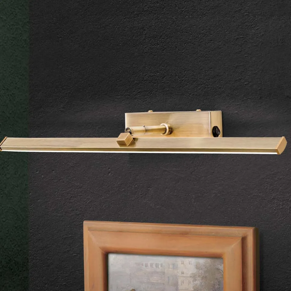 LED-gallerilampe Suren i antik messing, 50 cm