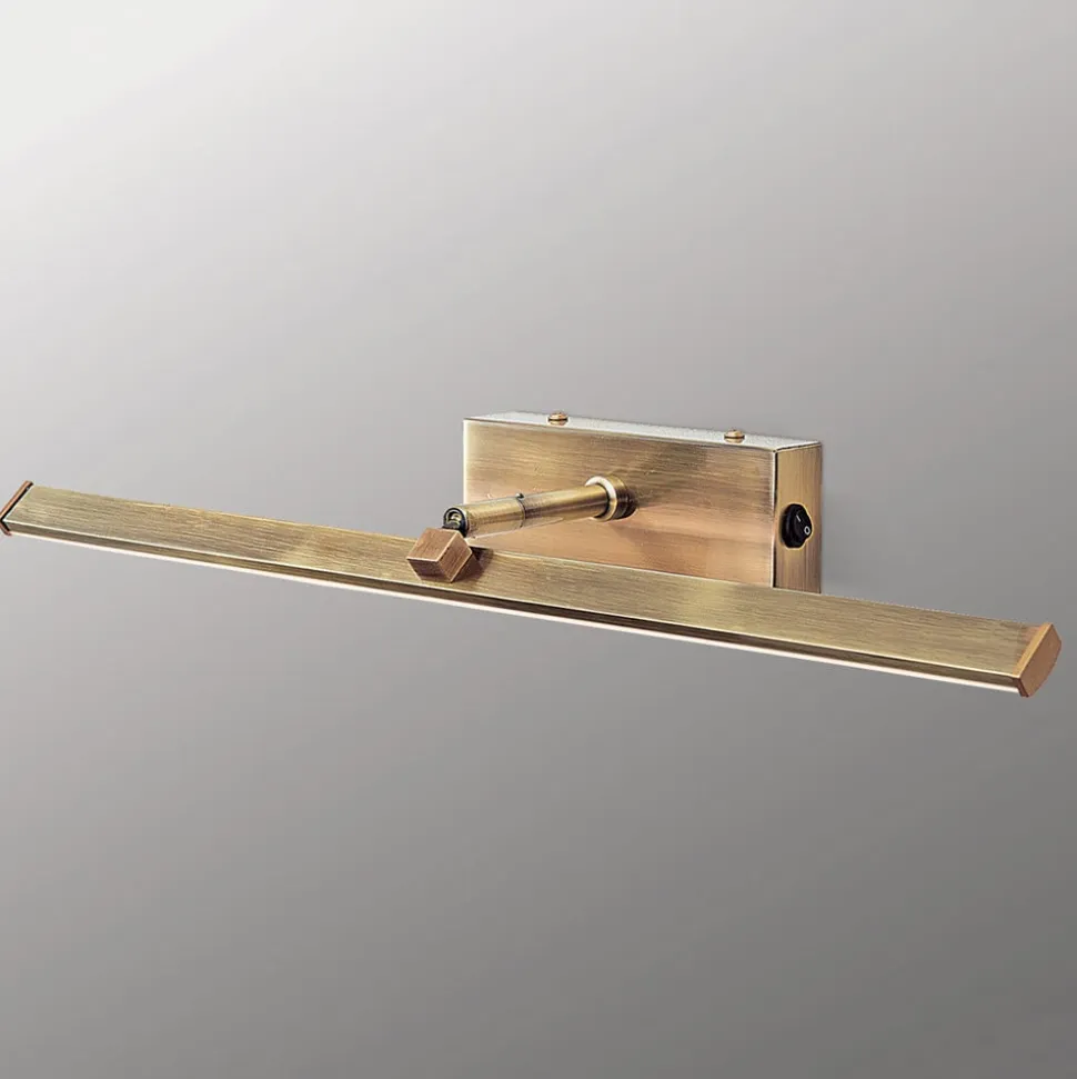 LED-gallerilampe Suren i antik messing, 50 cm