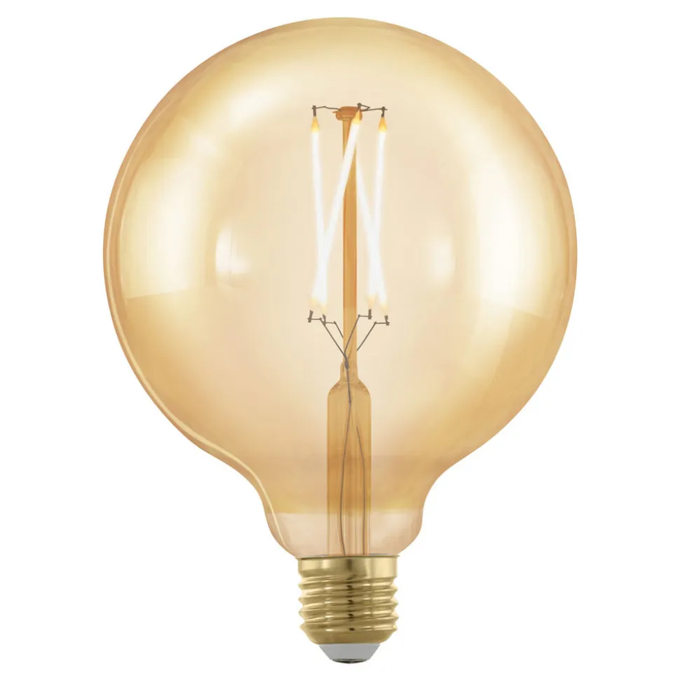 LED-globepære E27 G125 4 W 1.700 K filament guld