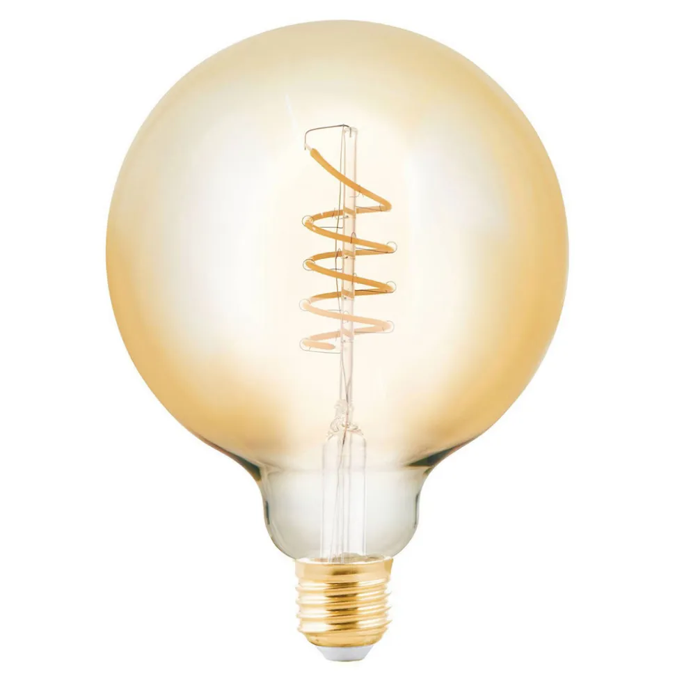LED-globepære E27 4W ravfarvet Ø 12,5 cm