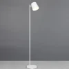 LED-gulvlampe Blake, hvid mat, metal, dæmpbar