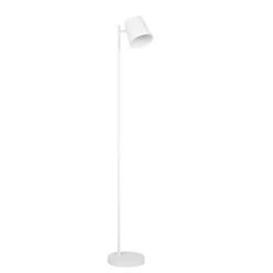 LED-gulvlampe Blake, hvid mat, metal, dæmpbar