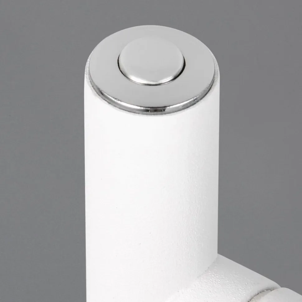 LED-gulvlampe Blake, hvid mat, metal, dæmpbar