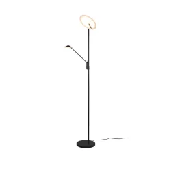 LED-gulvlampe Brantford læselampe sort mat