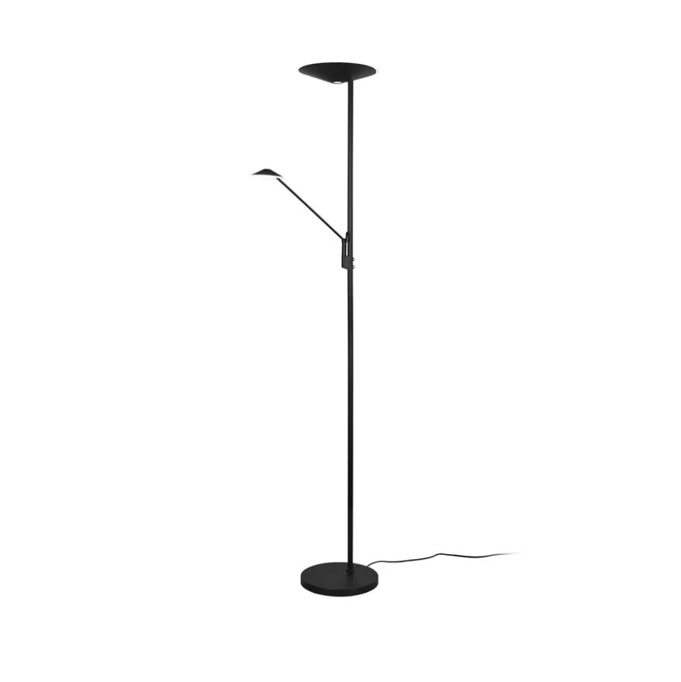 LED-gulvlampe Brantford læselampe sort mat