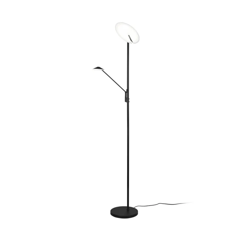 LED-gulvlampe Brantford læselampe sort mat