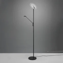 LED-gulvlampe Brantford læselampe sort mat