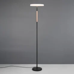 LED-gulvlampe Celeste hvid/brun 160 cm glas/metal Touchdim