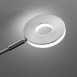 LED-gulvlampe Dent, CCT, enkeltlys, nikkel
