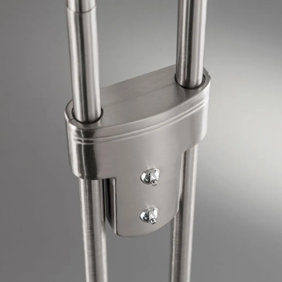 LED-gulvlampe Dent, CCT, to lys, nikkel