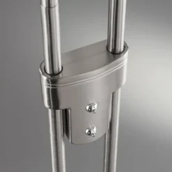 LED-gulvlampe Dent, CCT, to lys, nikkel