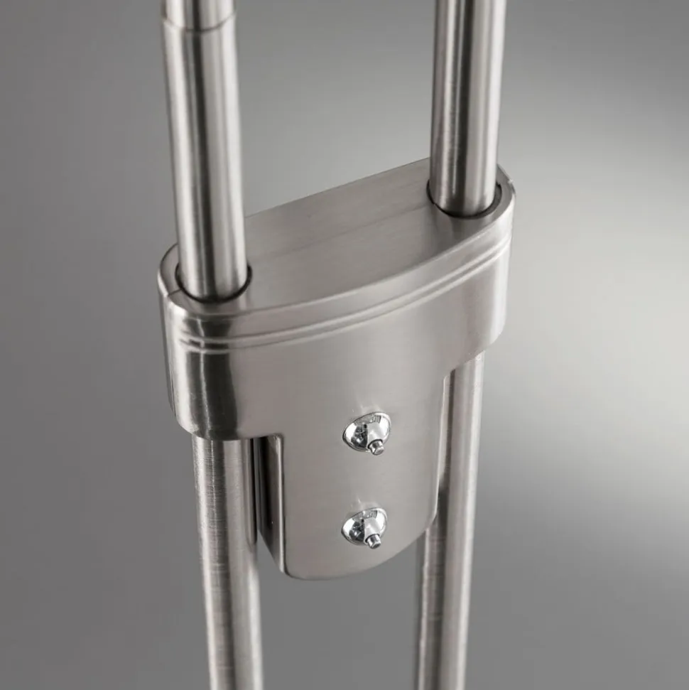 LED-gulvlampe Dent, CCT, to lys, nikkel