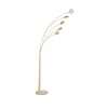 LED-gulvlampe Dent, sandfarvet Højde 225 cm, CCT, 5 lyskilder.