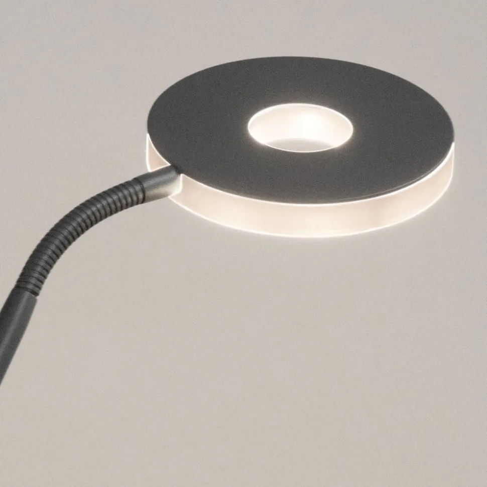 LED-gulvlampe Dent, sandgrå, 180 cm, metal, CCT, 2 lyskilder, 100 W, 1000 lm,