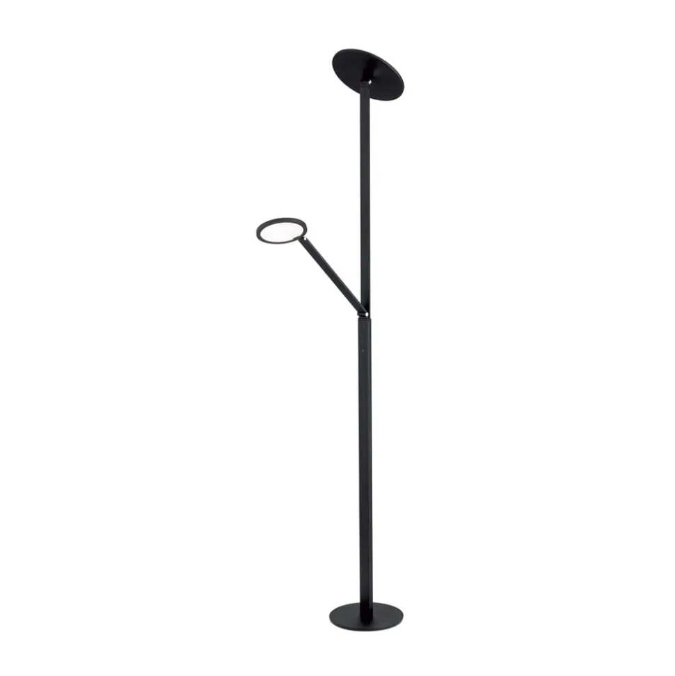 LED-gulvlampe Fati, højde 181 cm, aluminium, læselampe, dæmper, CCT