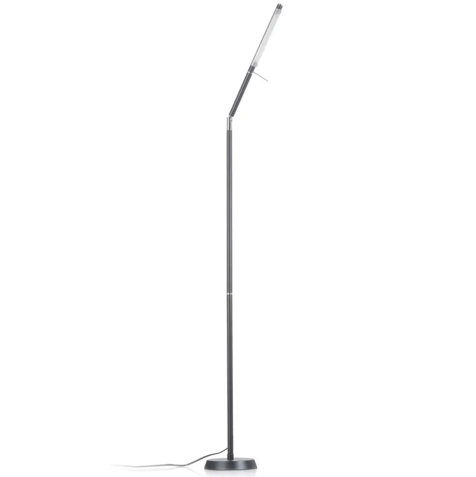 LED-gulvlampe Filigran, sort, dæmpbar, justerbar