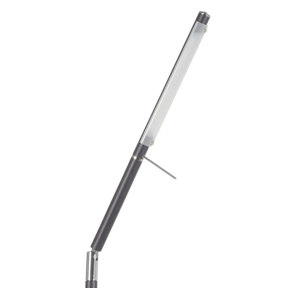 LED-gulvlampe Filigran, sort, dæmpbar, justerbar