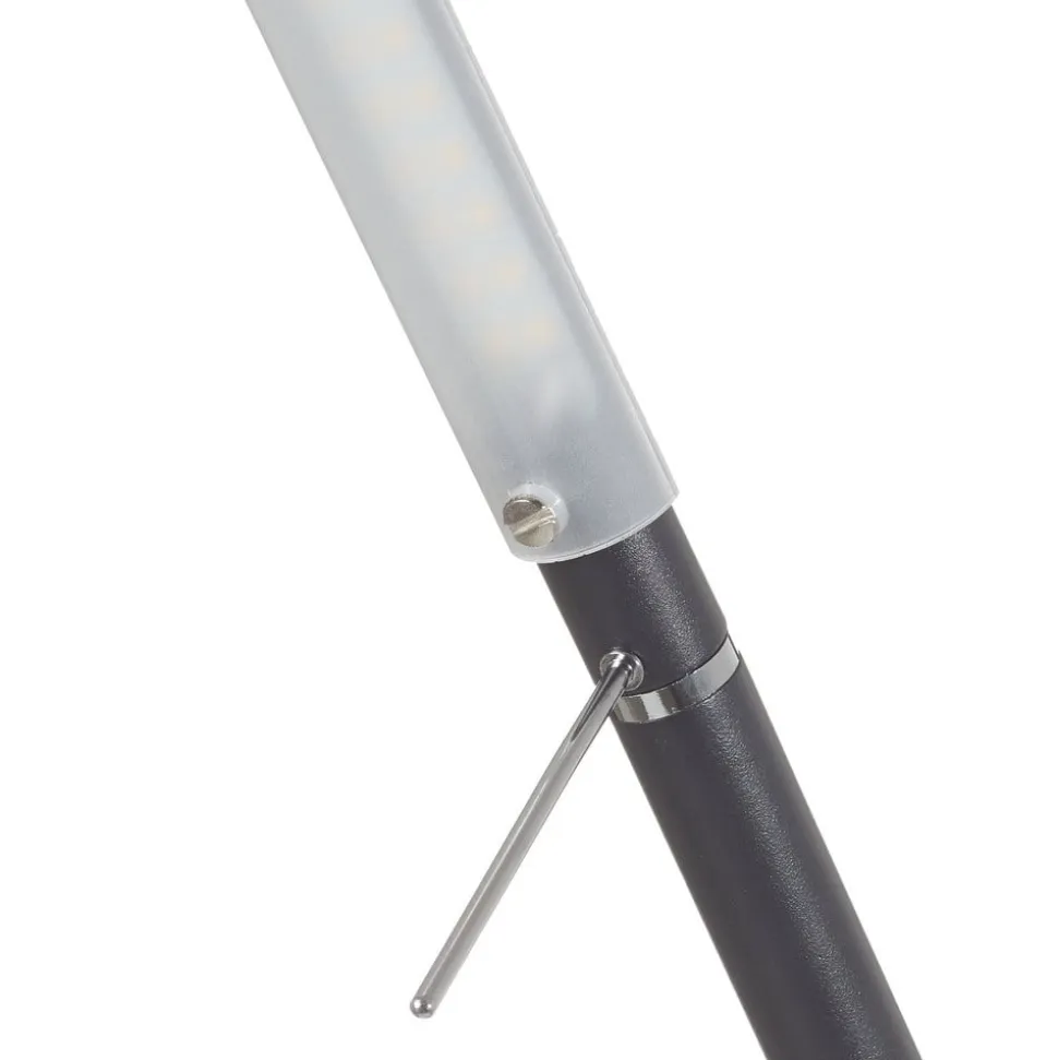 LED-gulvlampe Filigran, sort, dæmpbar, justerbar