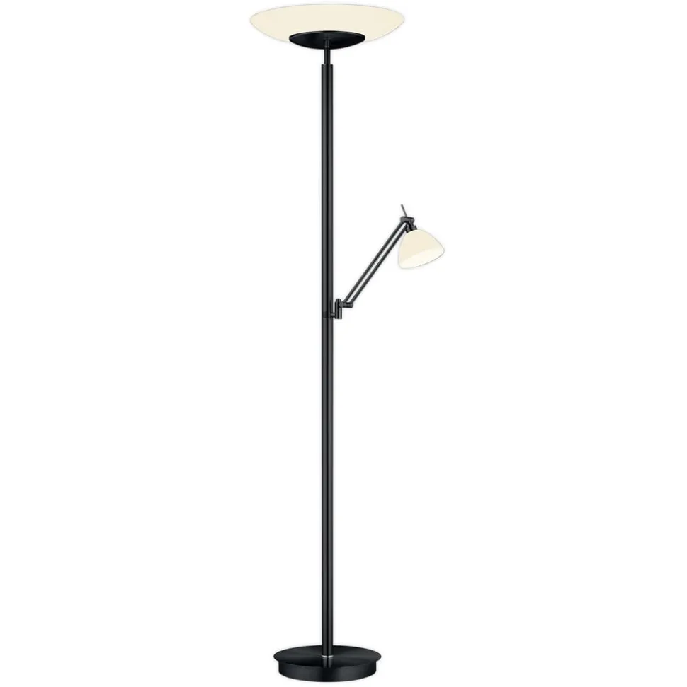 LED-gulvlampe Findus, 2 lyskilder, sort