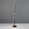 LED-gulvlampe Ginko, sort mat, metal, højde 110 cm