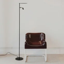 LED-gulvlampe Kelly Spot justerbar sort/guld