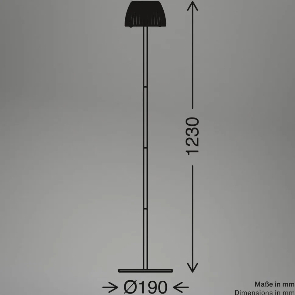 LED-gulvlampe Loca, antik hvid, højde 123 cm, plast/metal