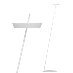 LED-gulvlampe Mahina, hvid, højde 130 cm, metal, CCT
