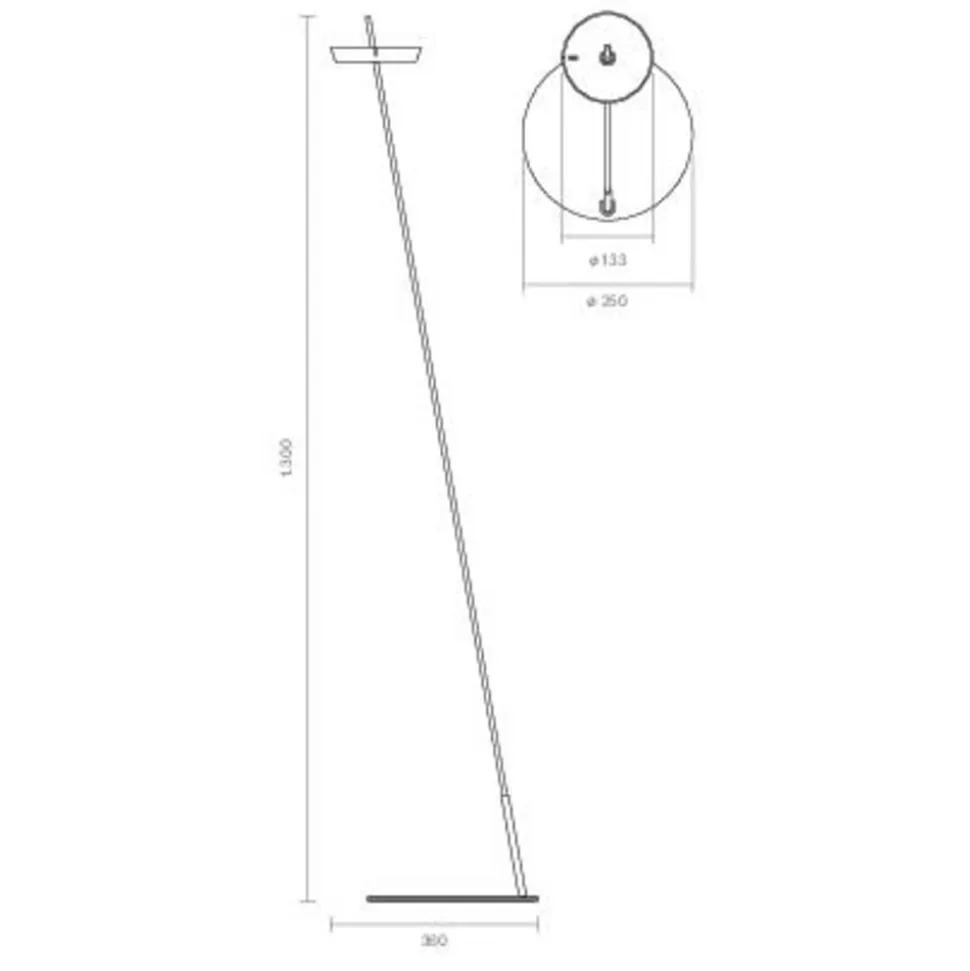 LED-gulvlampe Mahina, sort, højde 130 cm, metal, CCT