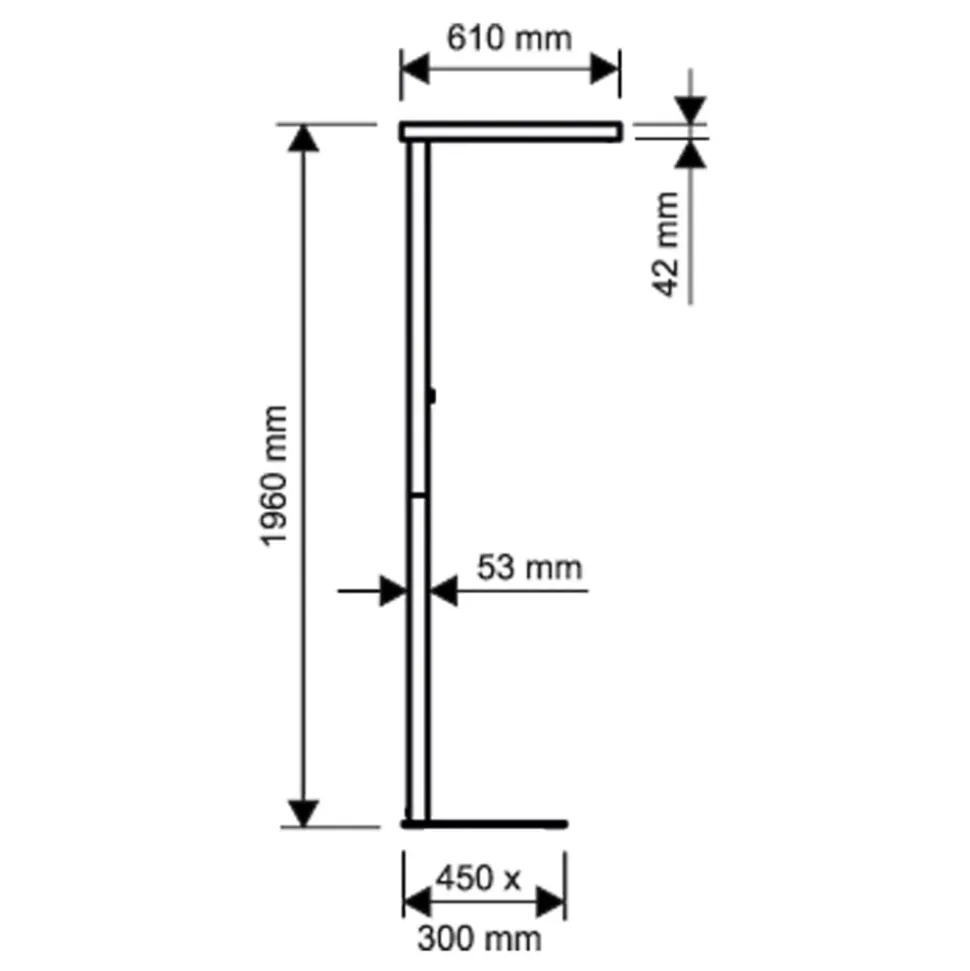 LED-gulvlampe MAULjuvis, sort, 196 cm base dæmpbar