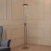 LED-gulvlampe Mor & Barn, krom, læselampe, dæmpbar