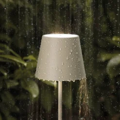 LED-gulvlampe Nuindie IP54 120 cm rund USB-C dune beige