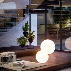 LED-gulvlampe Oh!, Ø 28 cm, E27, polykarbonat, hvid