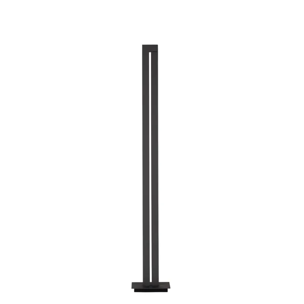 LED-gulvlampe PURE Lines, antracit, fjernbetjening, 140 cm