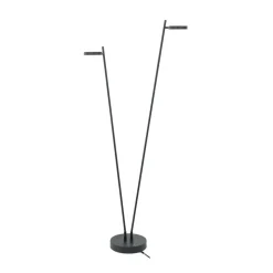 LED-gulvlampe Round Move, 2 lyskilder sort 142 cm CCT dæmpbar