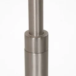 LED-gulvlampe Soleil, stålfarvet, metal, dæmper
